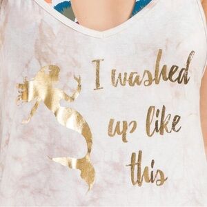 3/$20 Francesca's Collections Cream Tan Mermaid I Washed Up Like This Tank Top